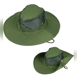 Mesh Lightweight Wide Brim Green Fishing Boat Beach Hunting Outdoors Hat…
